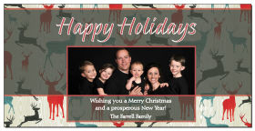 Christmas Prancing Black Glowing Reindeer Cards with photo 8